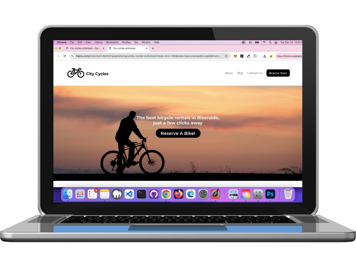 CityCycles mockup